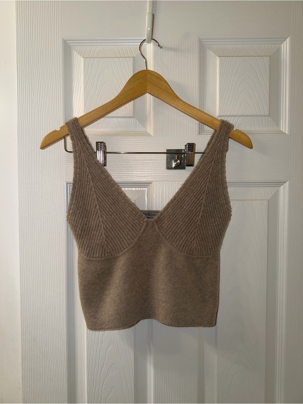 Neiman Marcus Recycled Cashmere V-Neck Sweater Tank Top